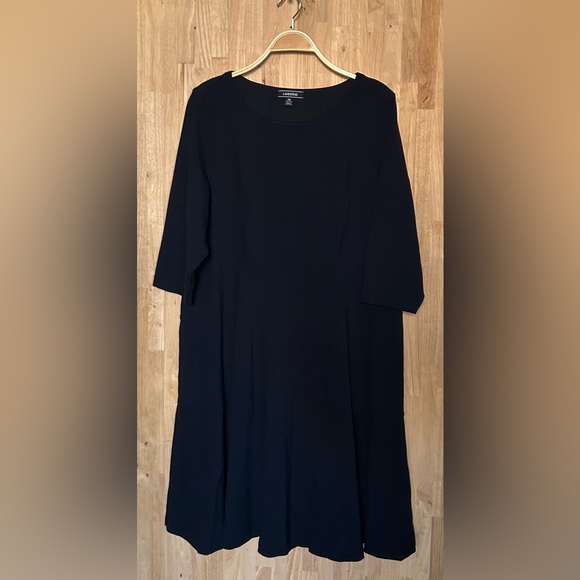 Land’s End Navy Blue A-Line Midi Dress, Sz. 2X - Picture 1 of 8